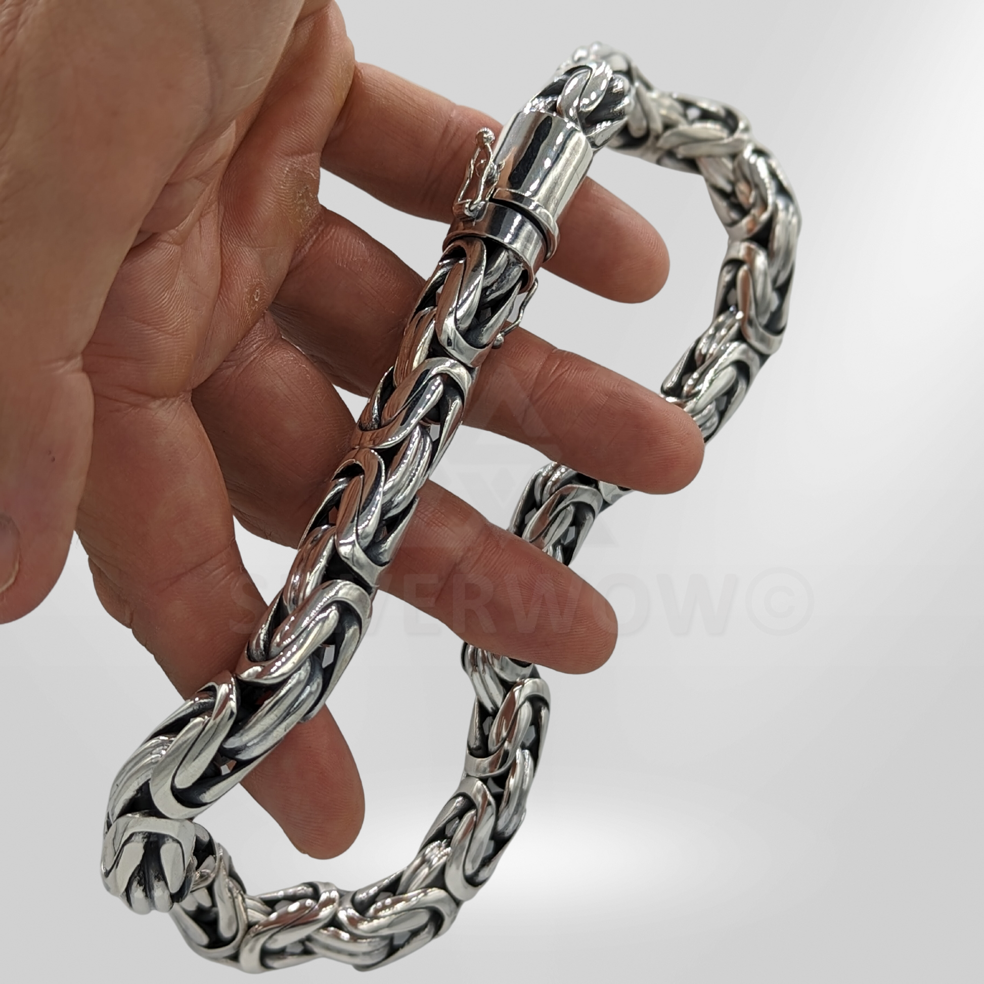 Statement Bali chain necklace for men – 10mm wide with traditional box clasp