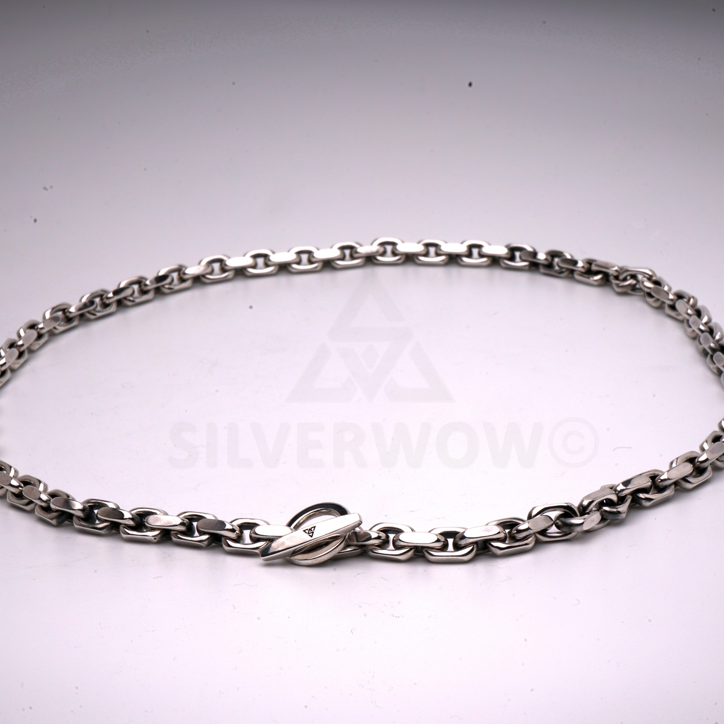 PL23 - 8mm - T, Bar Toggle Necklace - SilverWow™