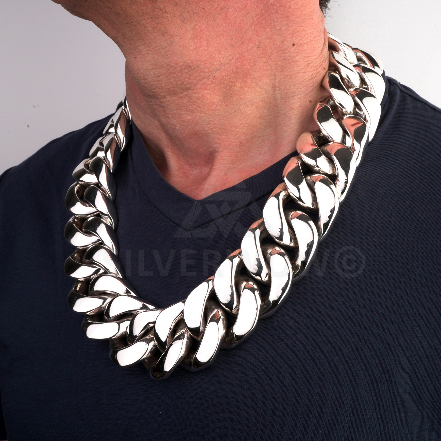 35mm Curb Necklace Chain - SilverWow™