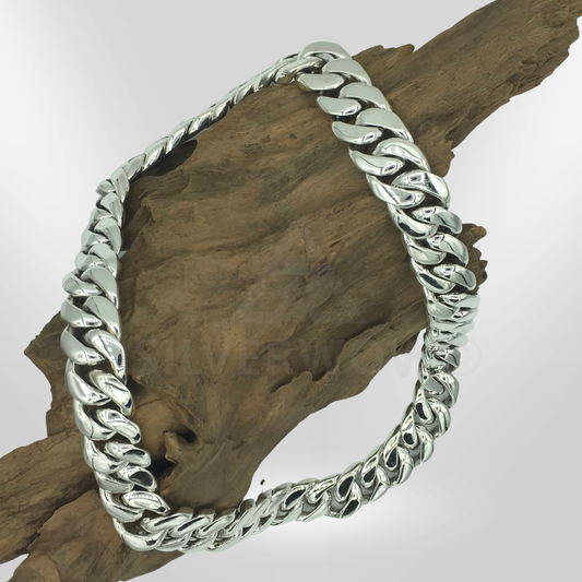PL23 25mm Endless Loop - Thick, Curb Link Necklace - SilverWow™