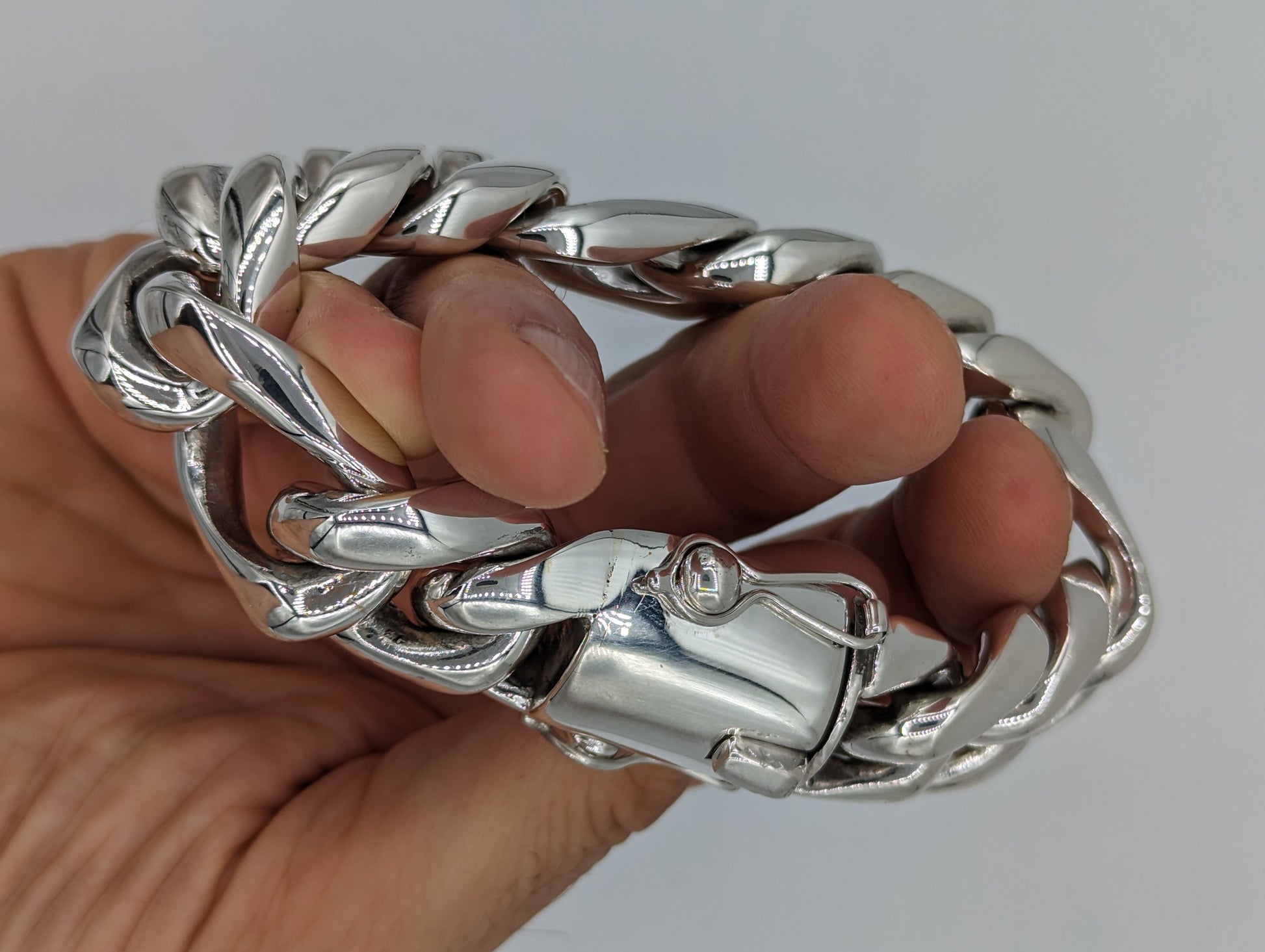 25mm Cuban Figaro Bracelet - SilverWow™