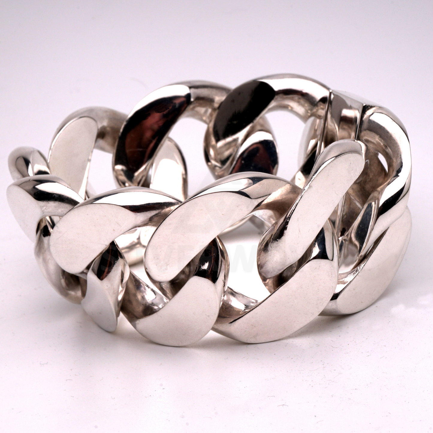 PL23 40mm Reverse Lock Curb Bracelet - SilverWow™