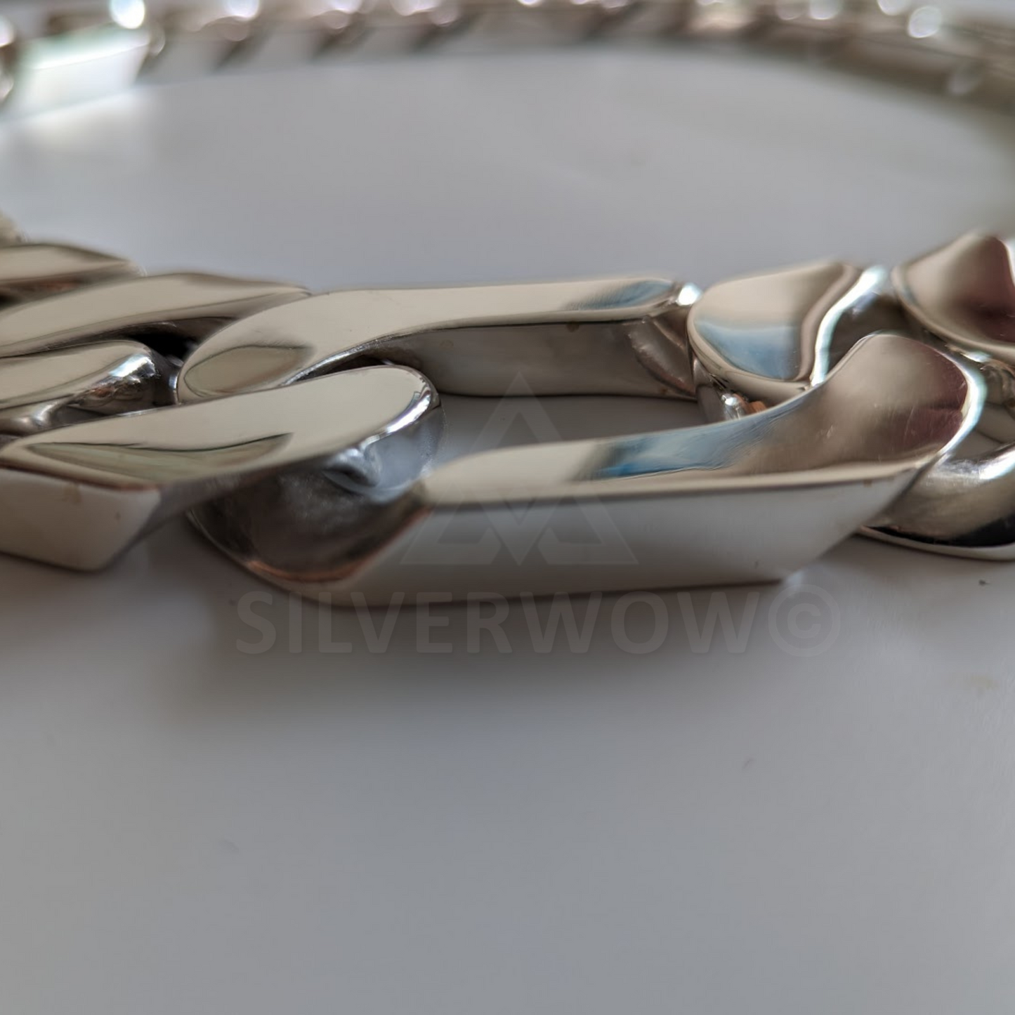 PL23 40mm Figaro Link Necklace - SilverWow™
