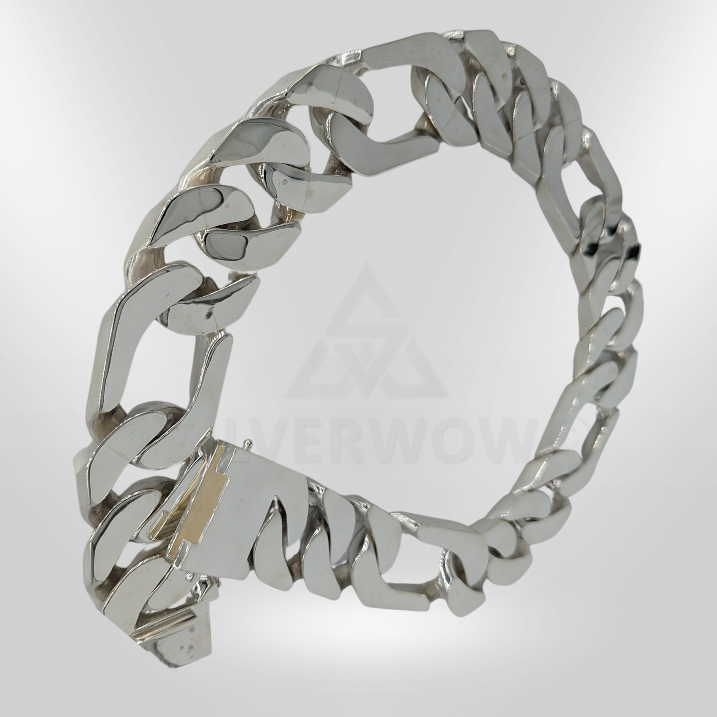 PL23 40mm Figaro Link Necklace - SilverWow™