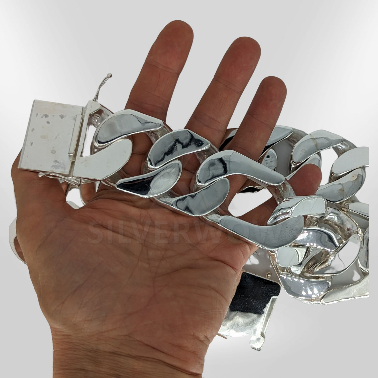 PL23 40mm Figaro Link Necklace - SilverWow™