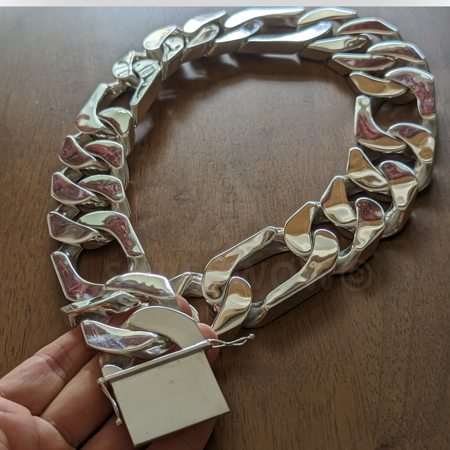PL23 40mm Figaro Link Necklace - SilverWow™