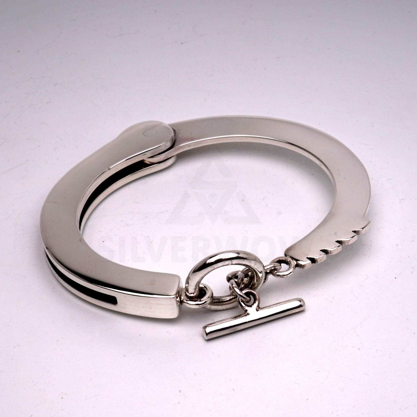 Handcuffs Bracelet - Real HandCuff Look - 925 Solid Sterling Silver. - SilverWow™