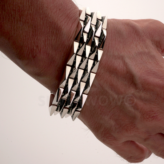 PL23 - Spike 20mm with Hinged BOX clasp - SilverWow™