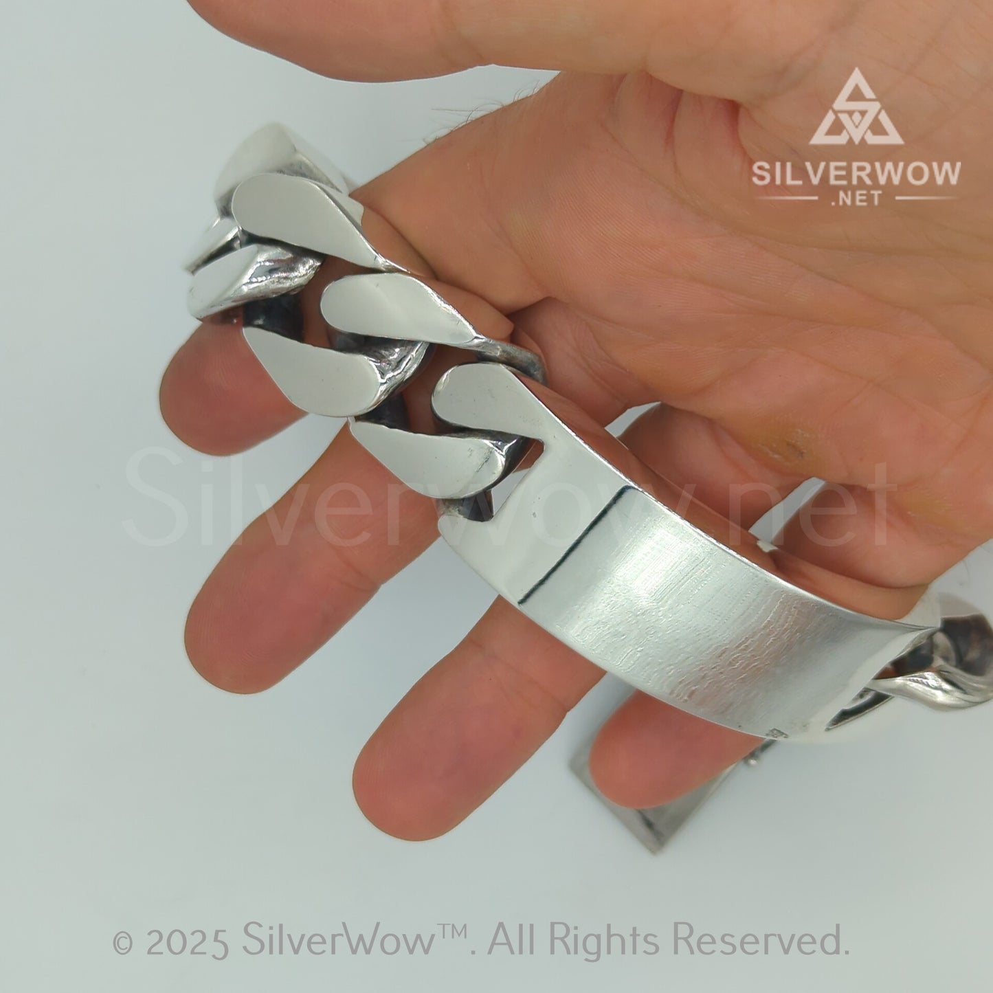 Double Plate Identity Bracelet - 25mm Wide