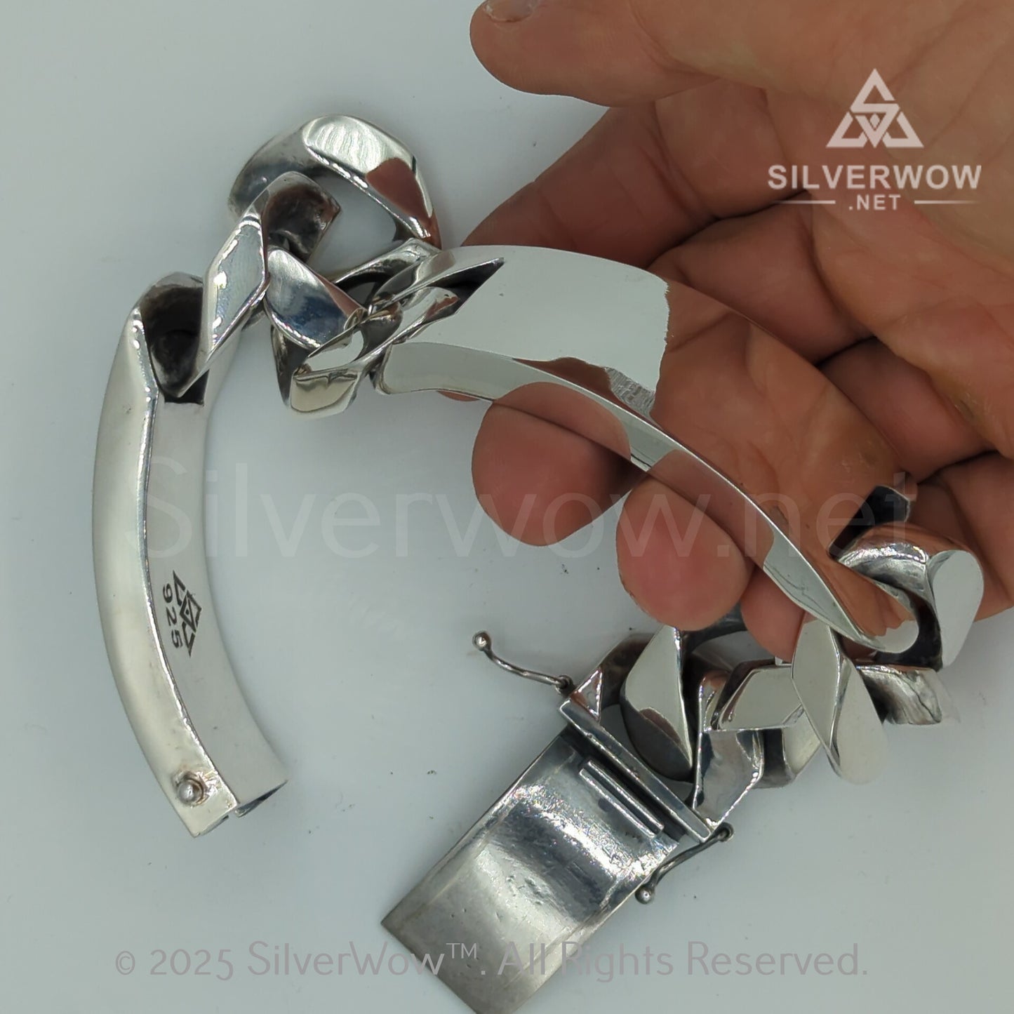 Double Plate Identity Bracelet - 25mm Wide