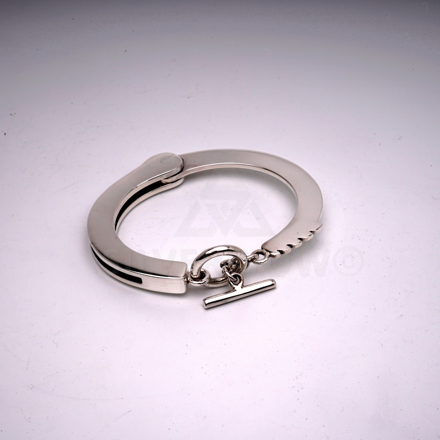 Handcuffs Bracelet - Real HandCuff Look - 925 Solid Sterling Silver.