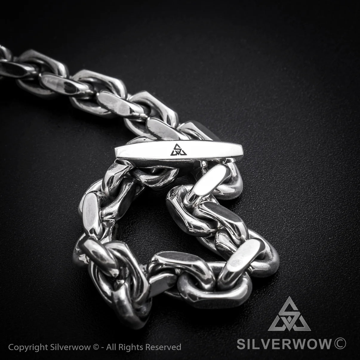PL23 - 8mm - T, Bar Toggle Necklace - SilverWow™