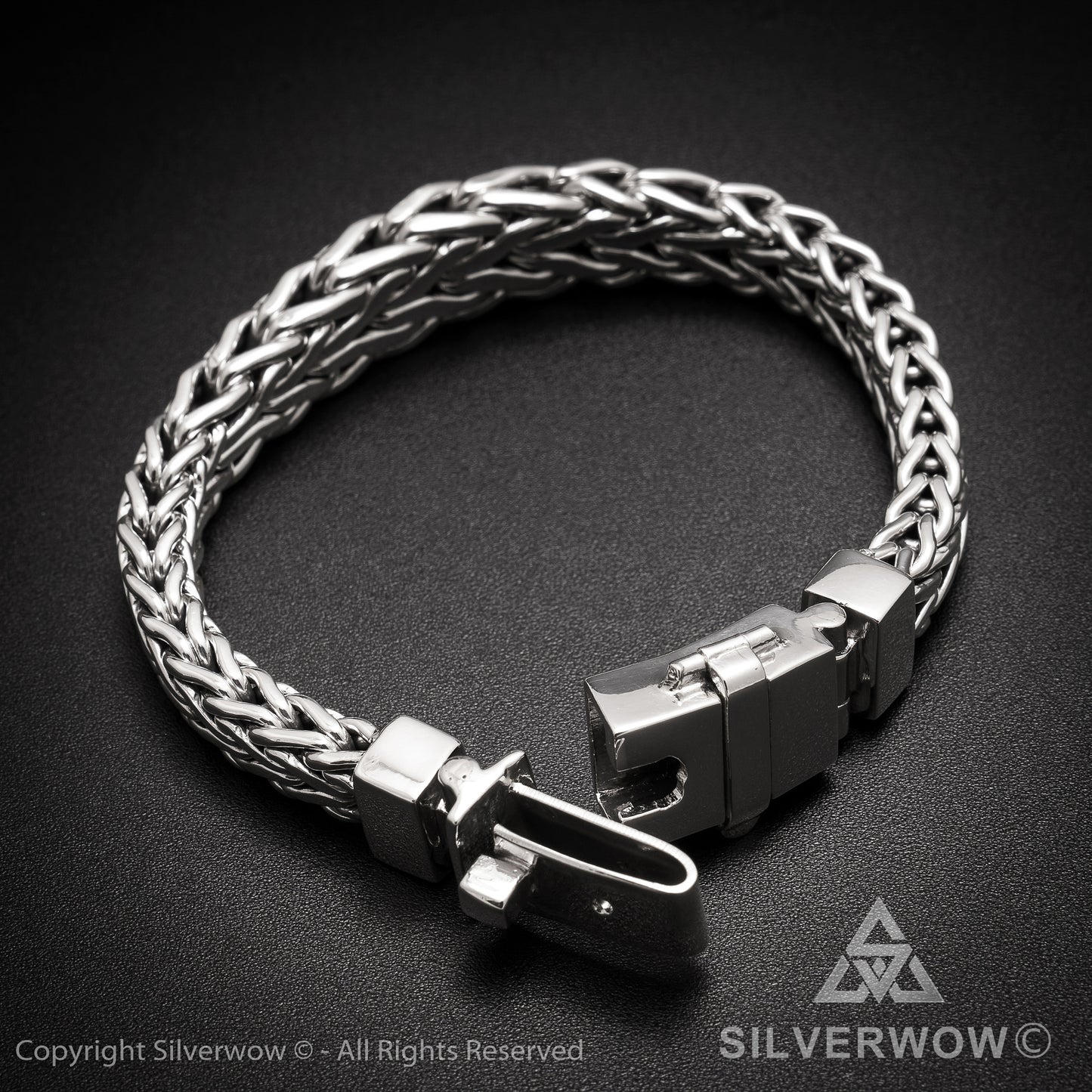 13mm Tapered Woven Bracelet - SilverWow™