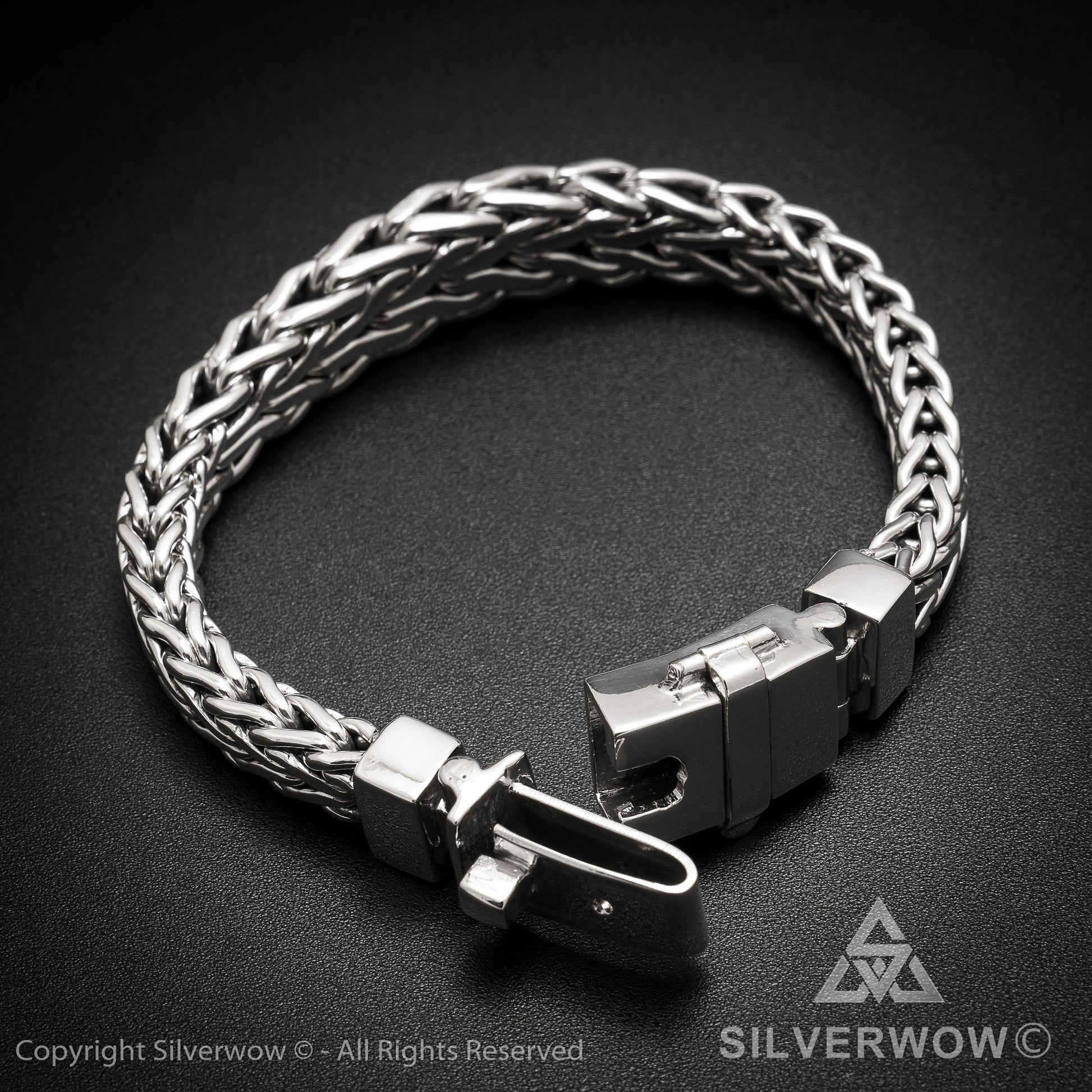 13mm Tapered Woven Bracelet - SilverWow™