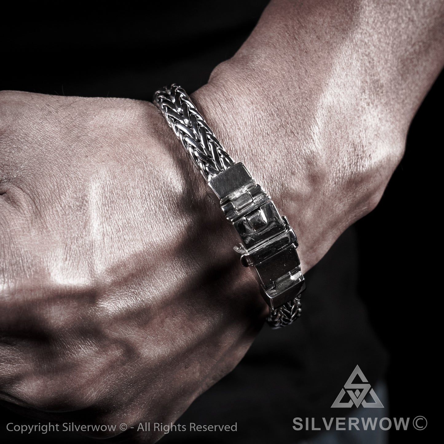 13mm Tapered Woven Bracelet - SilverWow™