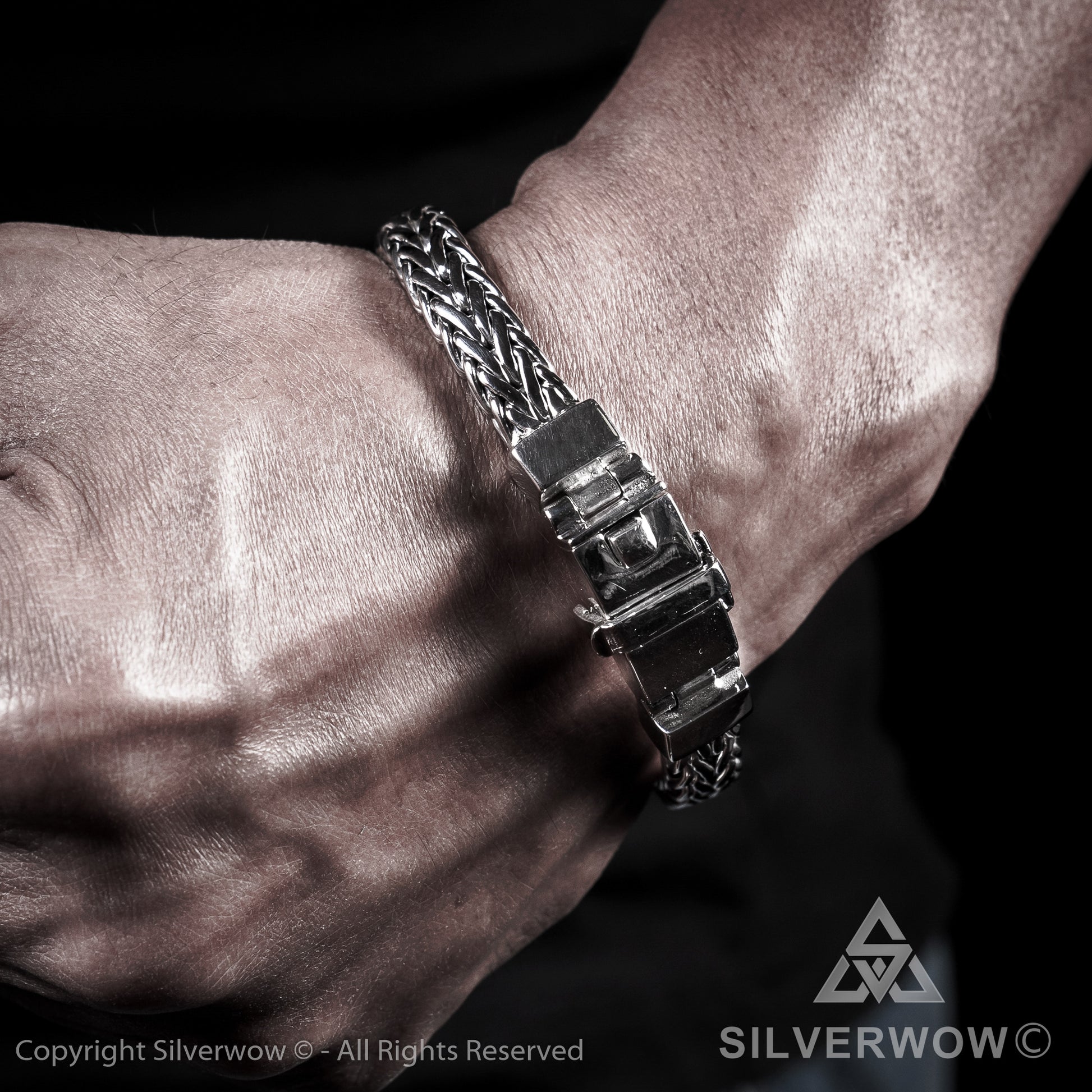 13mm Tapered Woven Bracelet - SilverWow™
