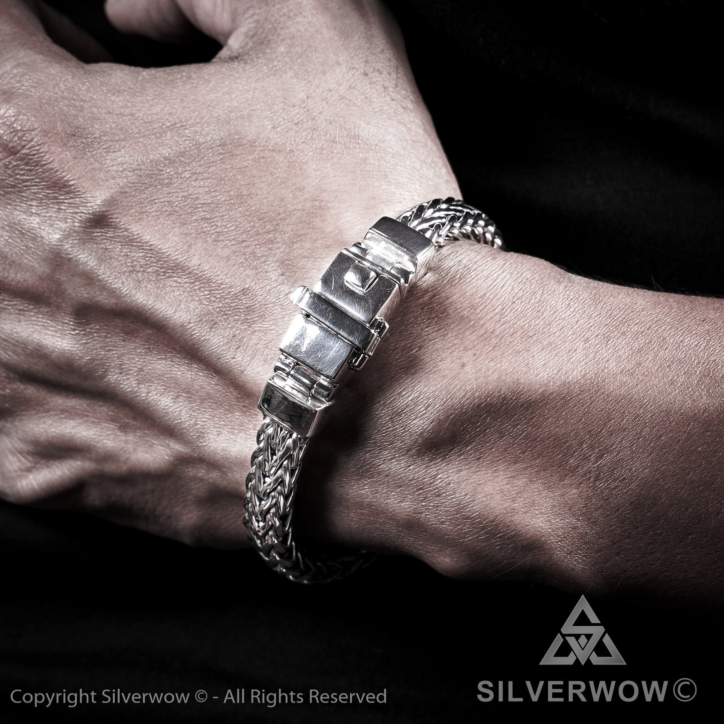 13mm Tapered Woven Bracelet - SilverWow™