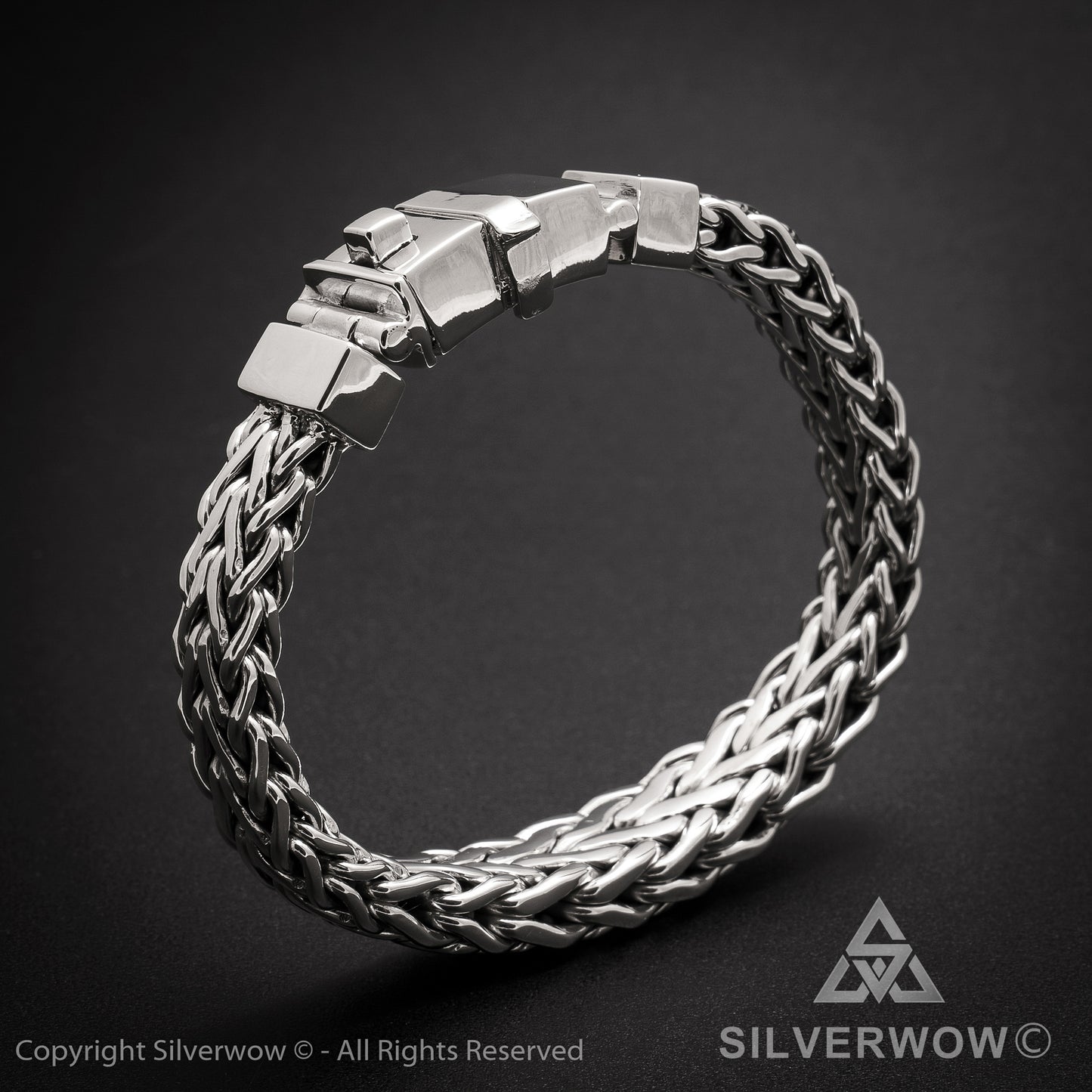 13mm Tapered Woven Bracelet - SilverWow™