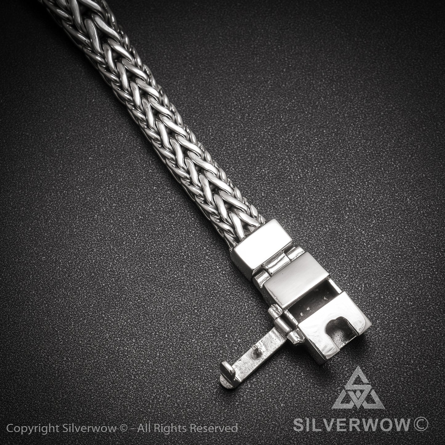 13mm Tapered Woven Bracelet - SilverWow™