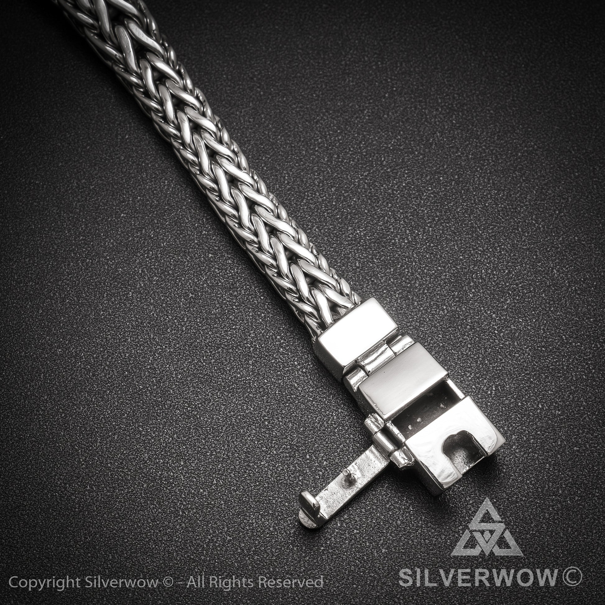 13mm Tapered Woven Bracelet - SilverWow™
