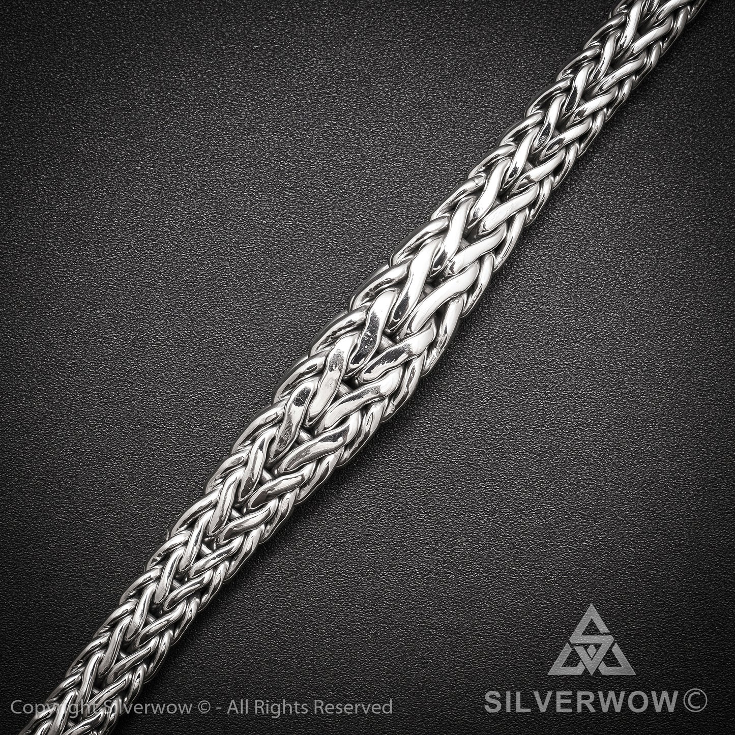 13mm Tapered Woven Bracelet - SilverWow™