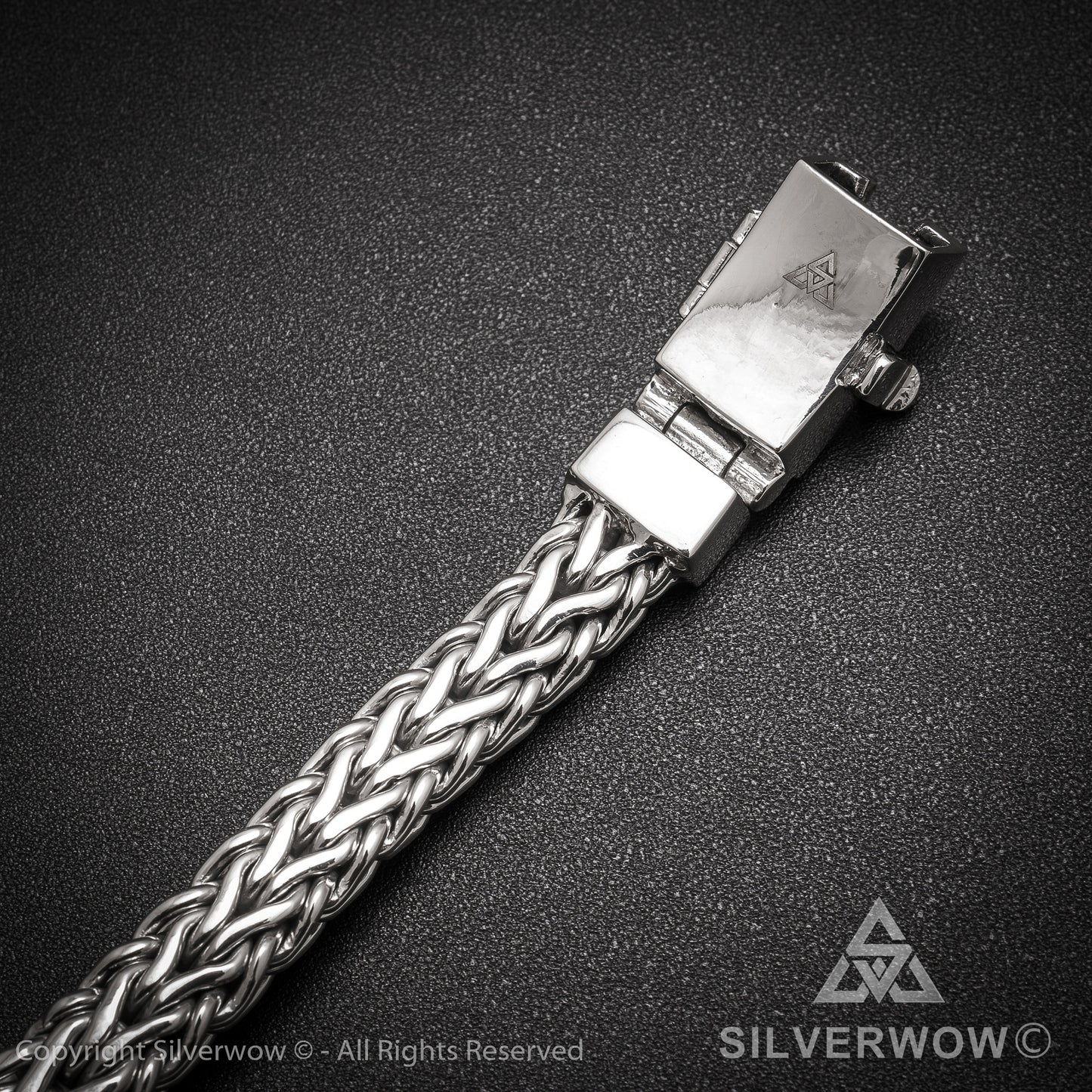 13mm Tapered Woven Bracelet - SilverWow™