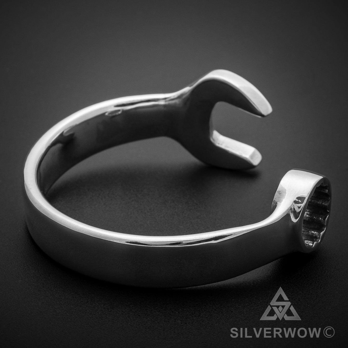 13mm Silver Spanner Wrench Bangle Bracelet