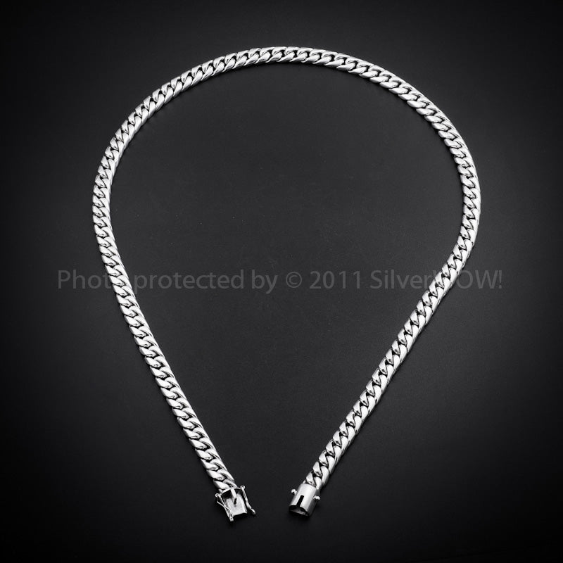 12mm Miami Cuban Link Chain Necklace - SilverWow™