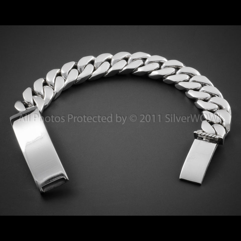 Mens Silver 20mm Identity ID Bracelet - SilverWow™