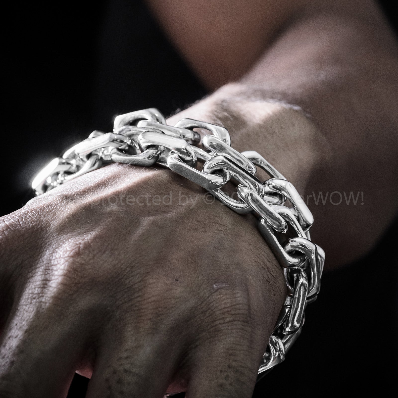 Chain Link Mens Necklace x 12mm Wide - SilverWow™