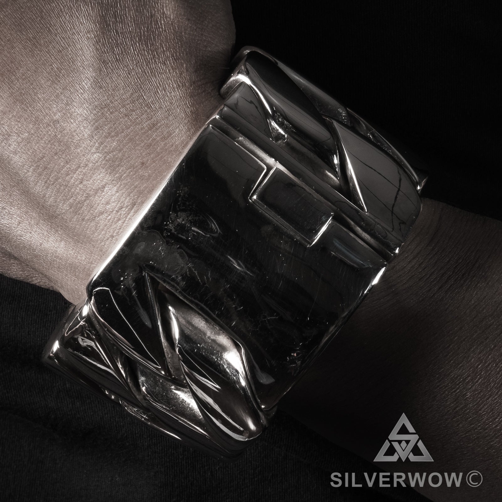 1KG Mens 45mm - The World's Heaviest Bracelet - SilverWow™