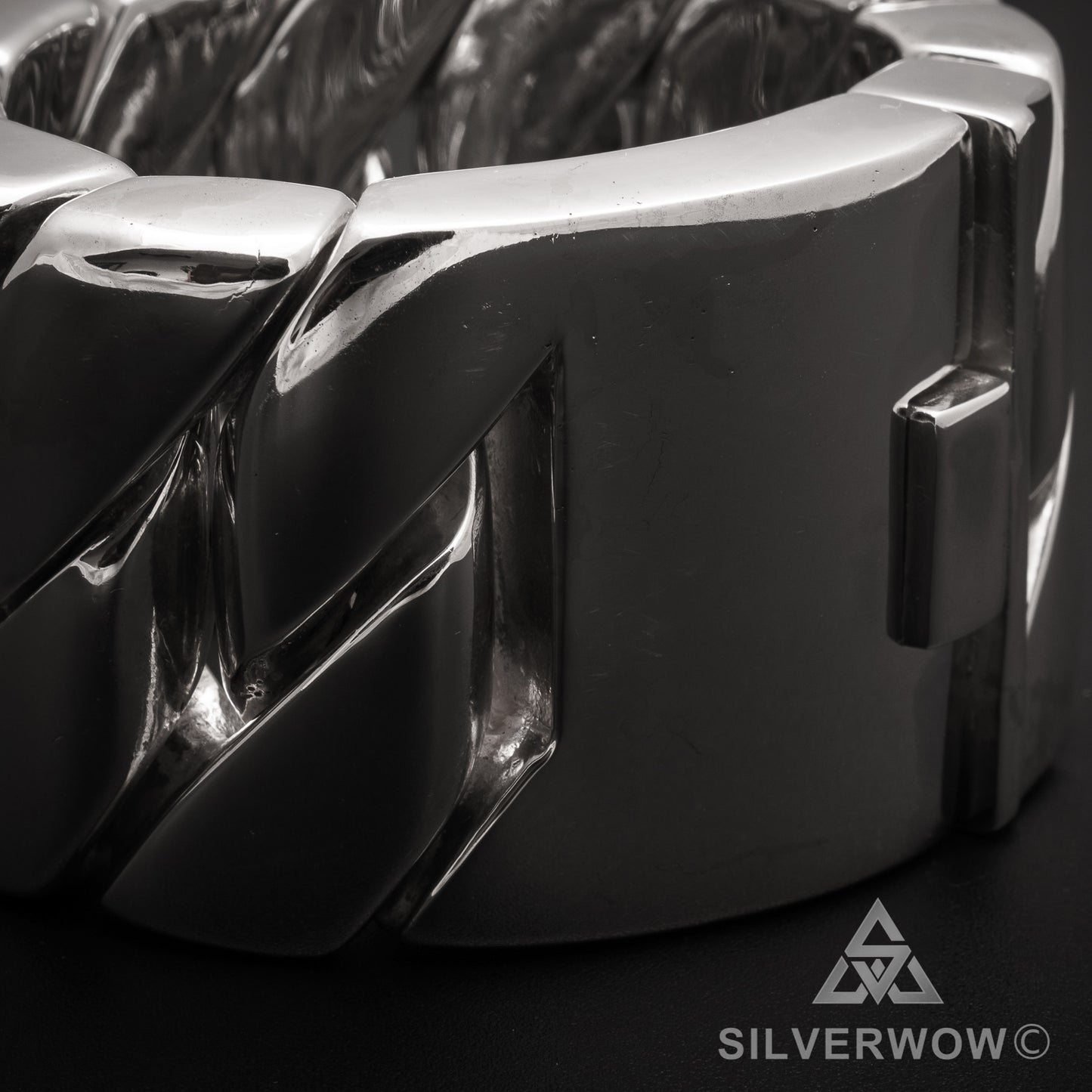 1KG Mens 45mm - The World's Heaviest Bracelet - SilverWow™