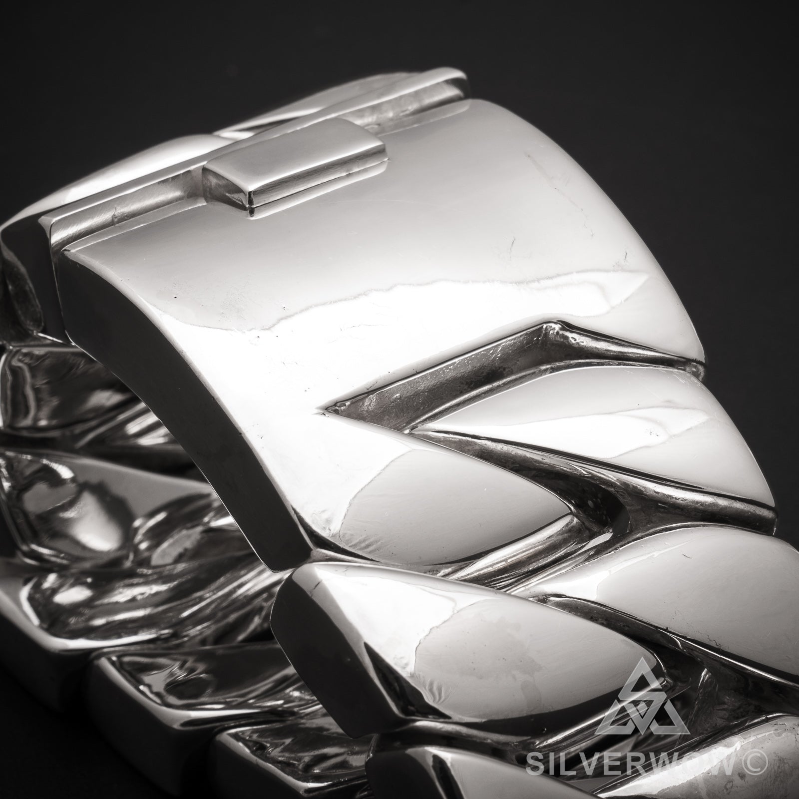 1KG Mens 45mm - The World's Heaviest Bracelet - SilverWow™