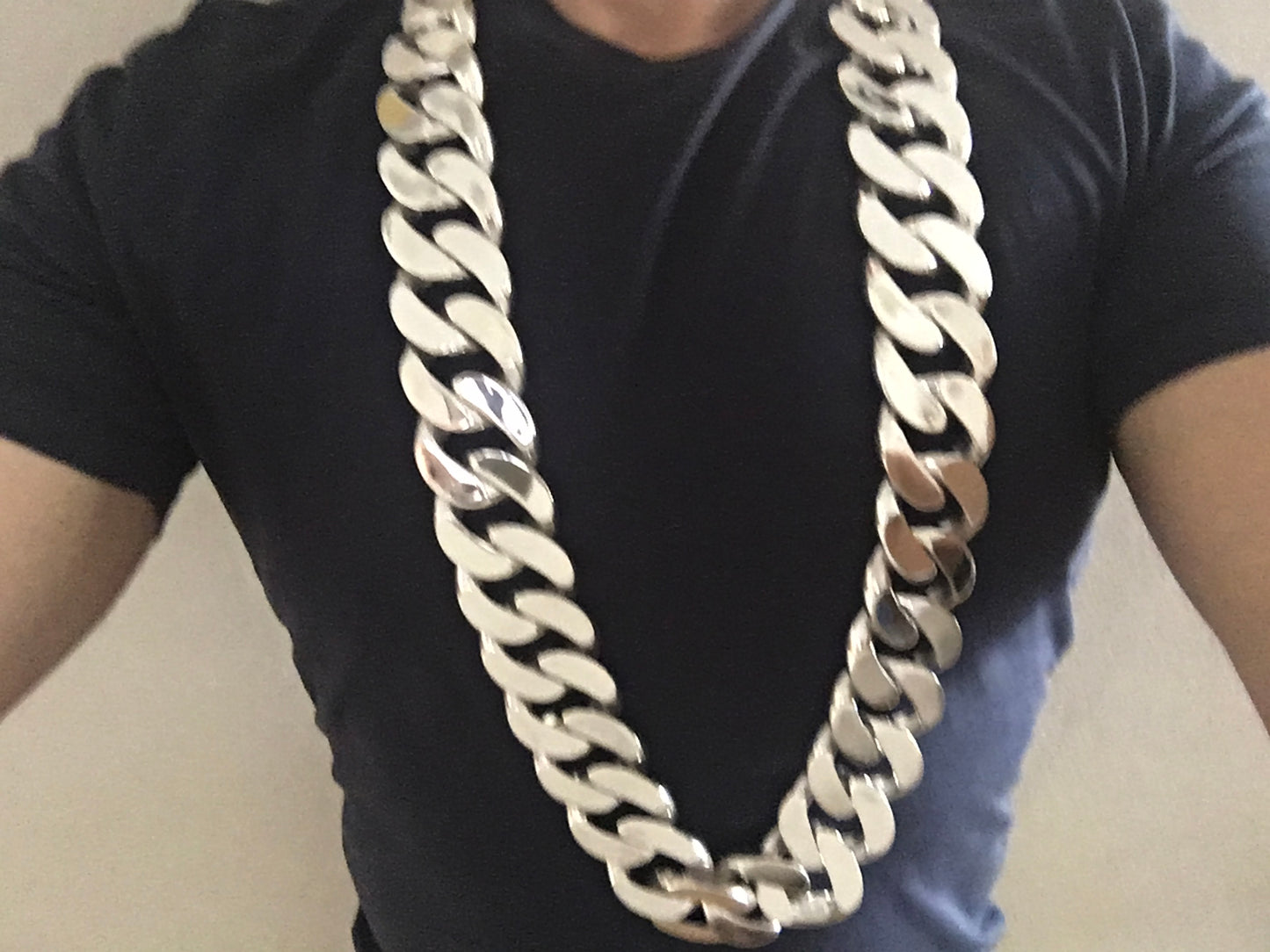 40mm Mens Curb Link Necklace - SilverWow™
