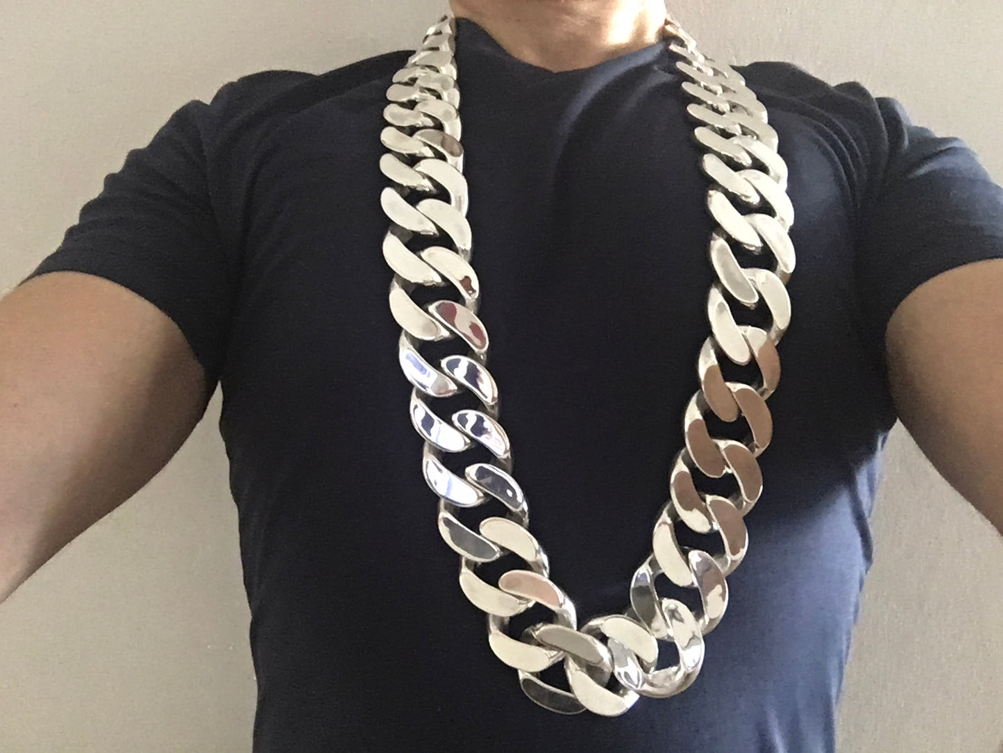 40mm Mens Curb Link Necklace - SilverWow™