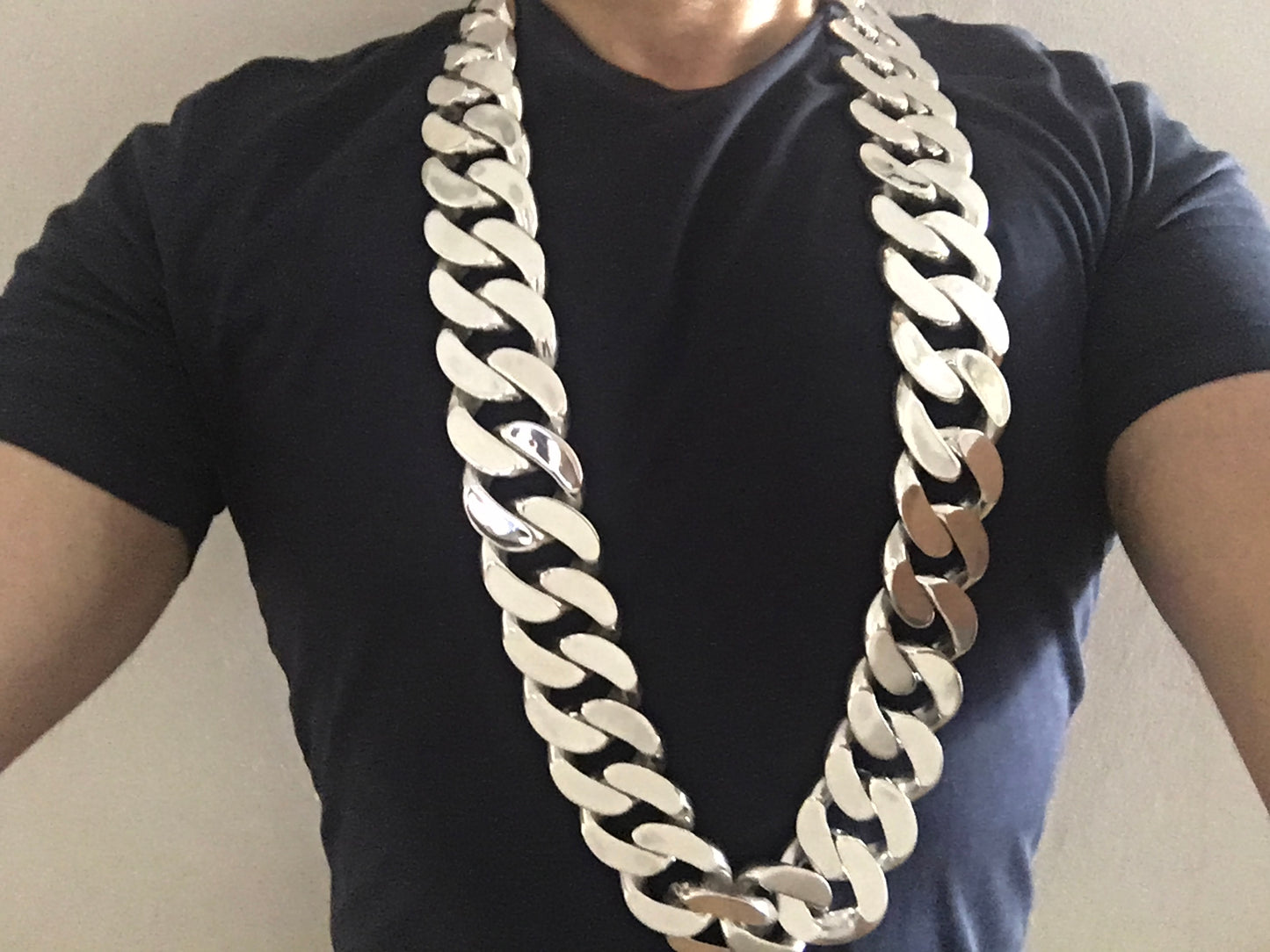 40mm Mens Curb Link Necklace - SilverWow™