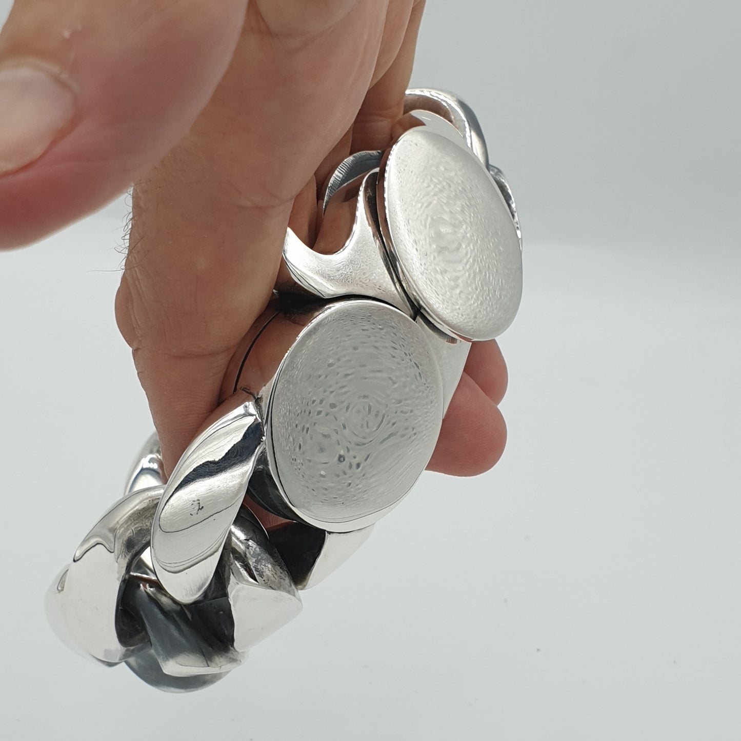Huge Lobster Clasp Oval Cuban | 35mm Wide - SilverWow™