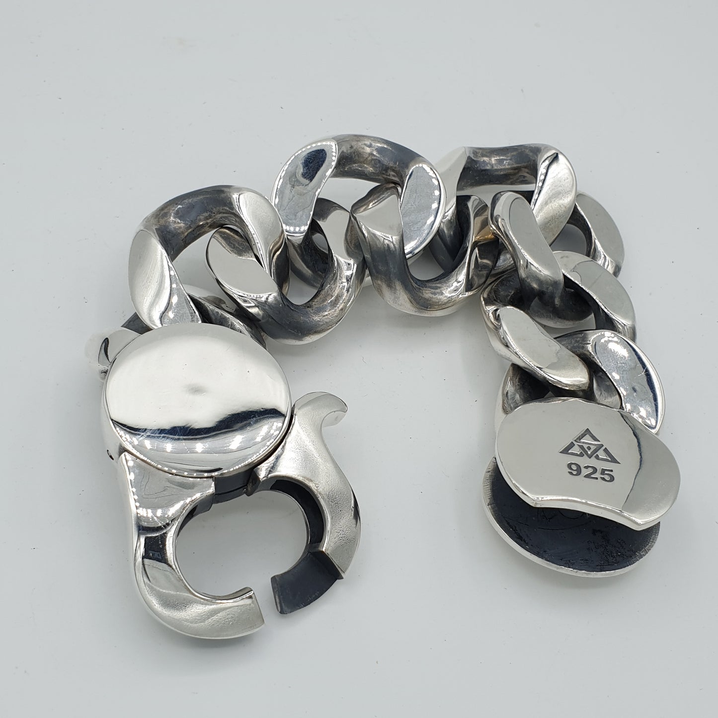 Huge Lobster Clasp Oval Cuban | 35mm Wide - SilverWow™