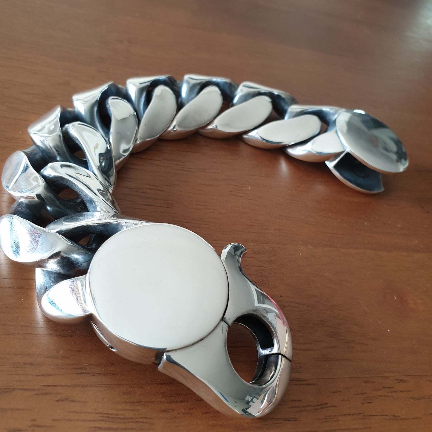 Huge Lobster Clasp Oval Cuban | 35mm Wide - SilverWow™