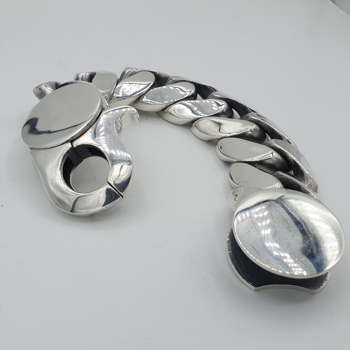 Huge Lobster Clasp Oval Cuban | 35mm Wide - SilverWow™