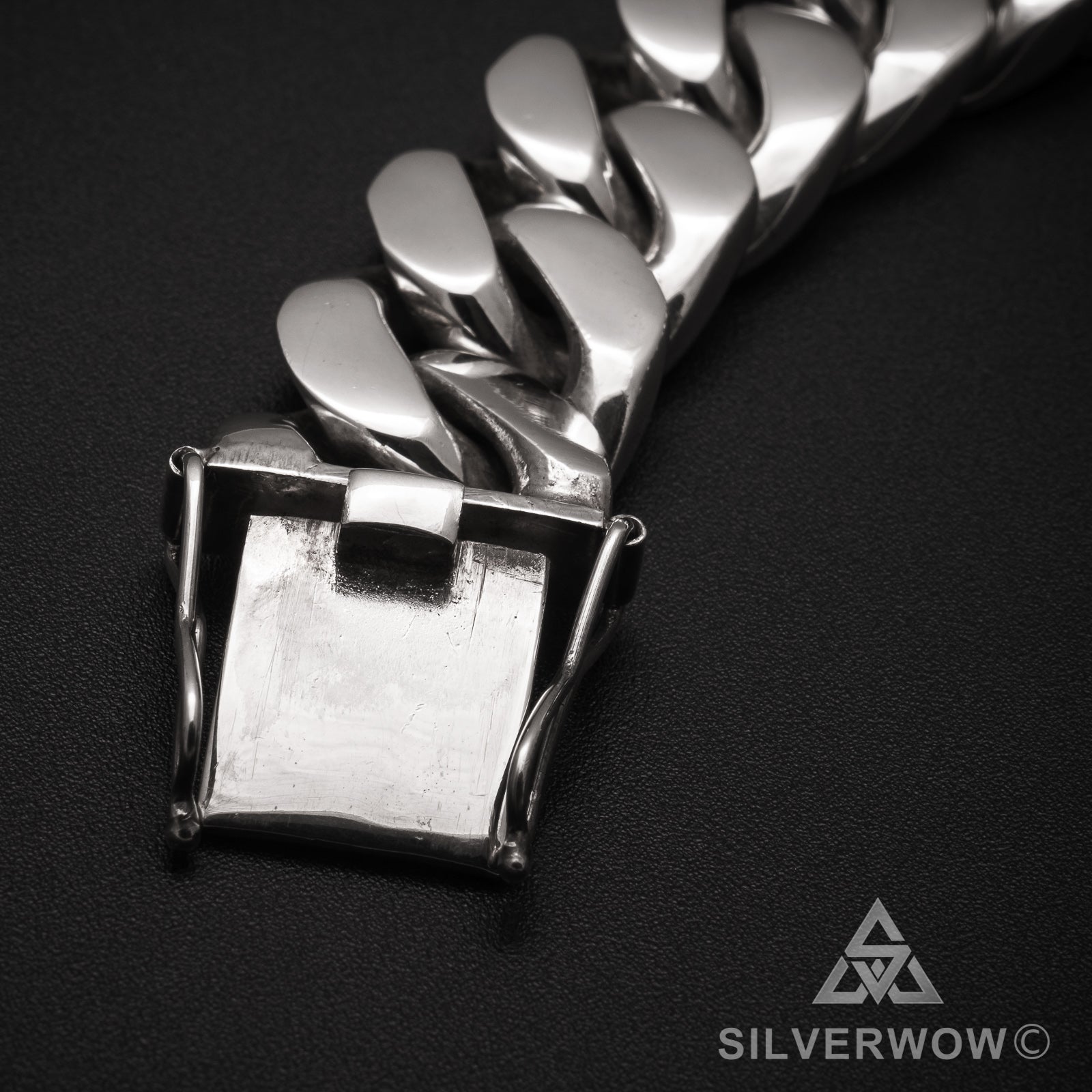 20mm Heavy Curb Silver Bracelet - SilverWow™