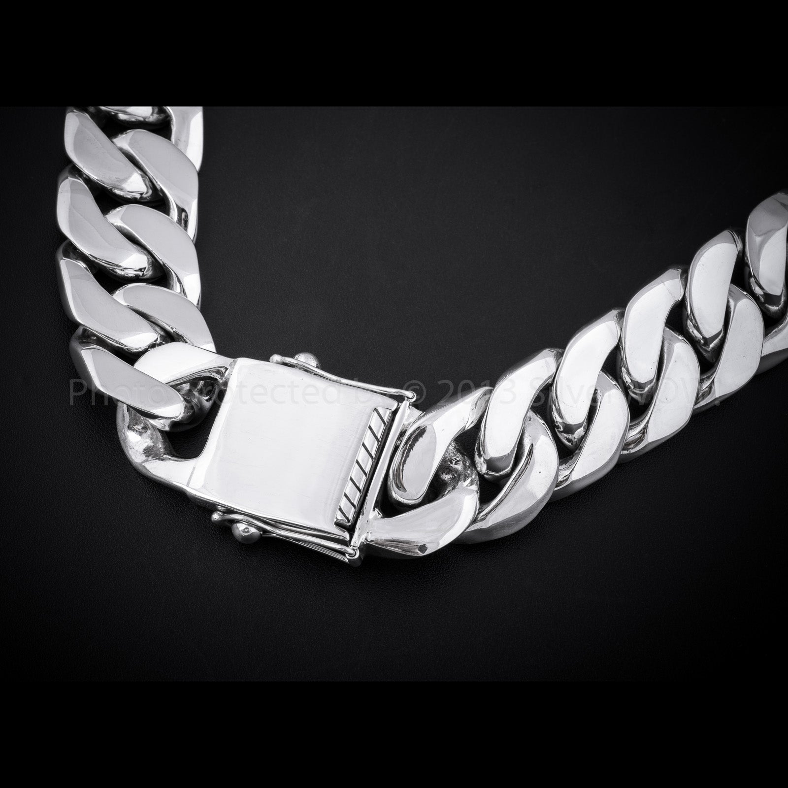 25mm Heavy Curb Link Necklace - SilverWow™