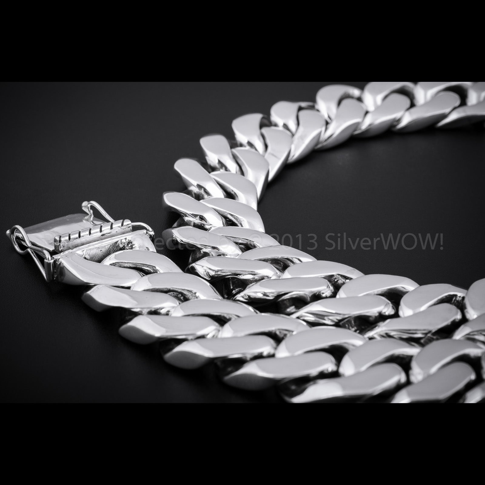 25mm Heavy Curb Link Necklace - SilverWow™