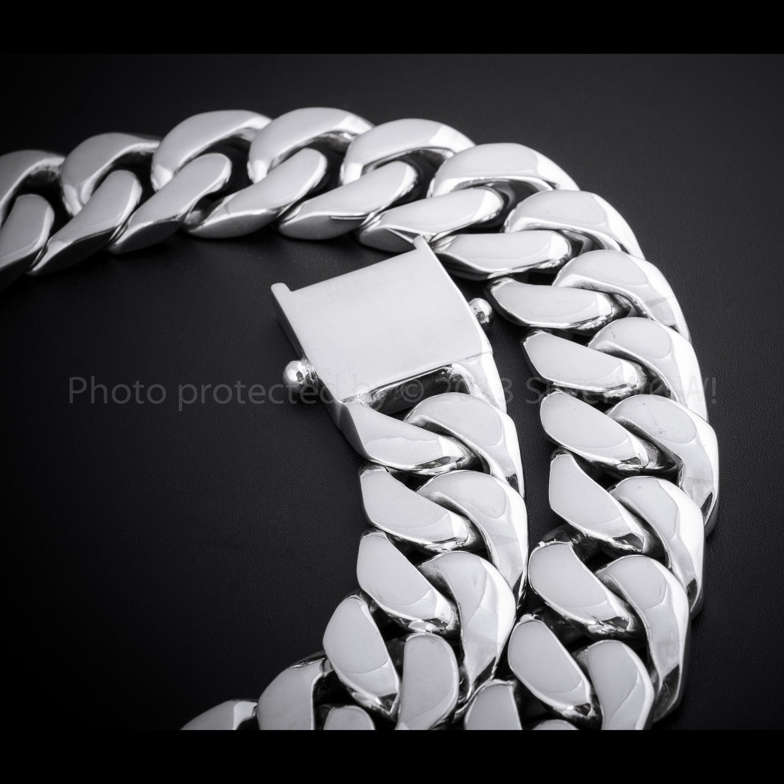 25mm Heavy Curb Link Necklace - SilverWow™