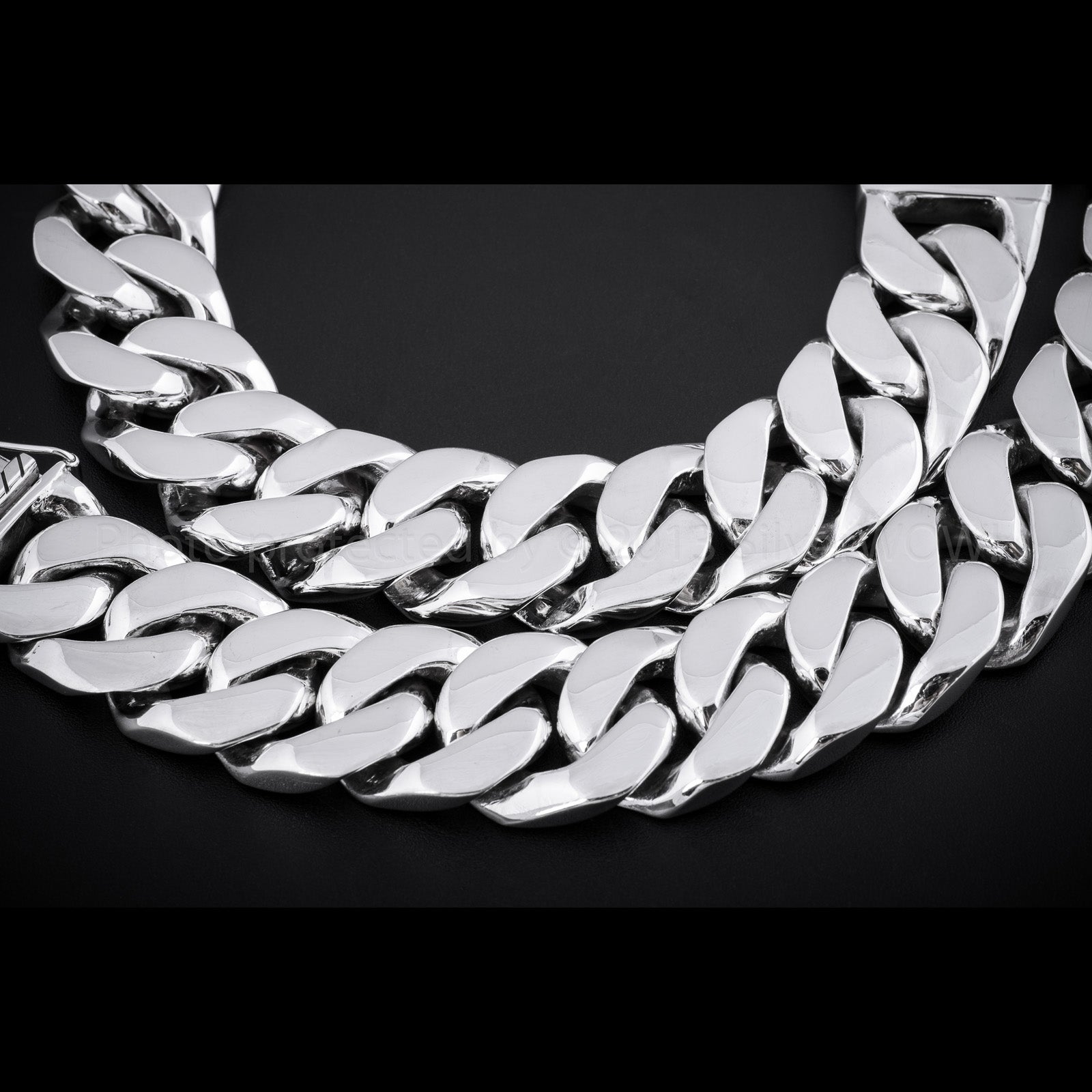 25mm Heavy Curb Link Necklace - SilverWow™