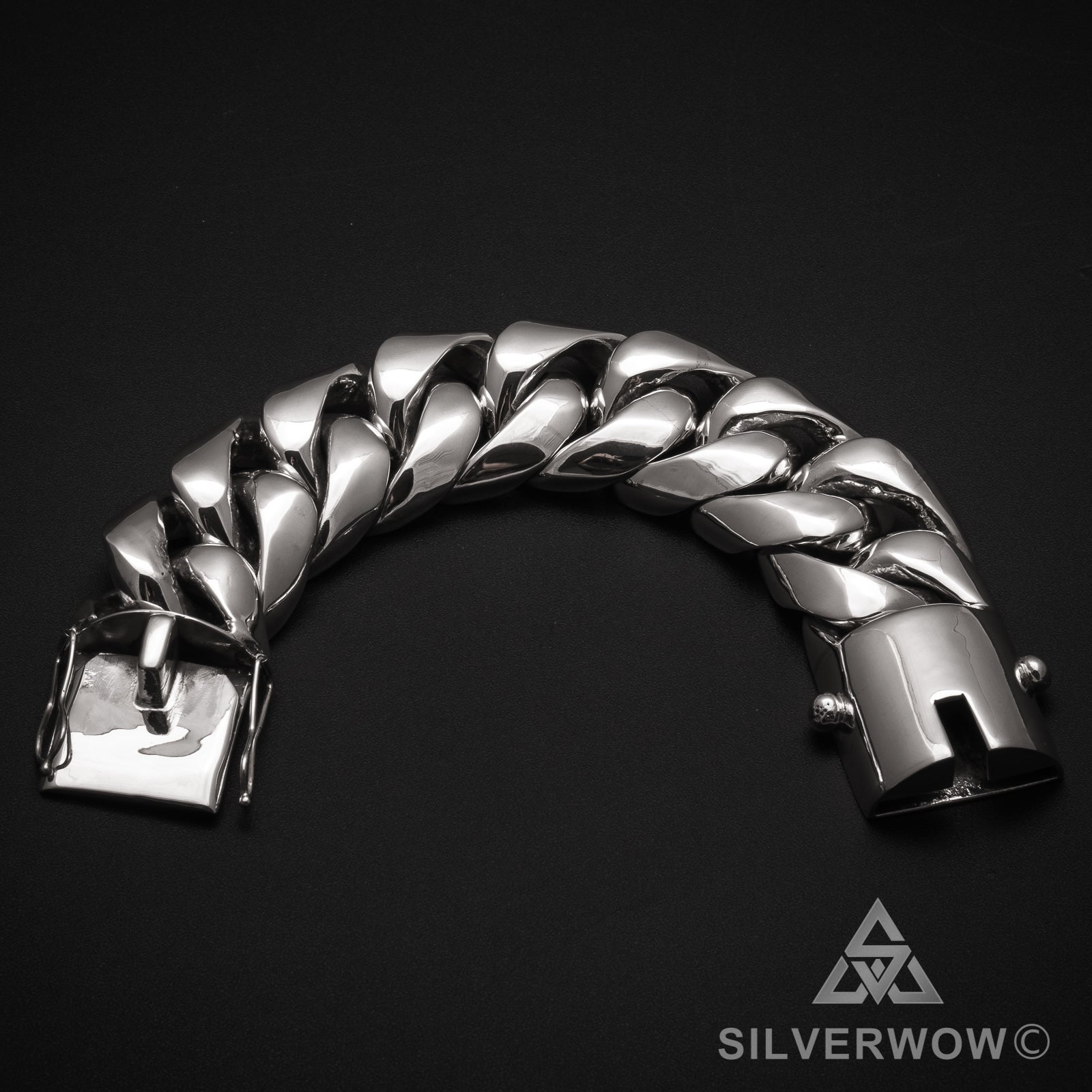 Cuban Bracelet - 35mm Thick & Heavy - SilverWow™