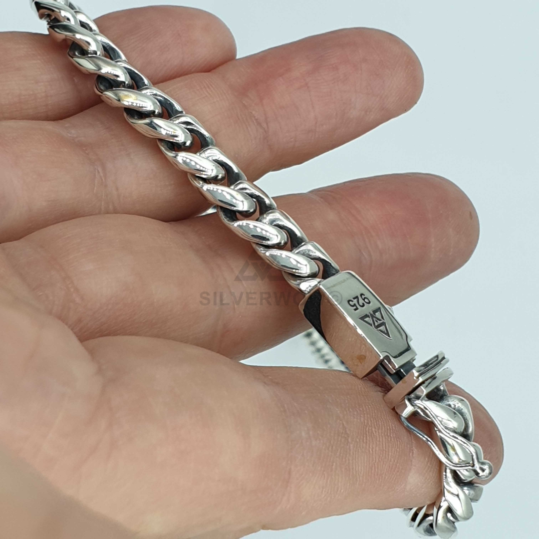8mm Oval Miami Cuban Link Chain Necklace - SilverWow™