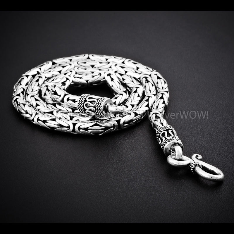 Byzantine Bali Necklace - 4mm Wide - SilverWow™