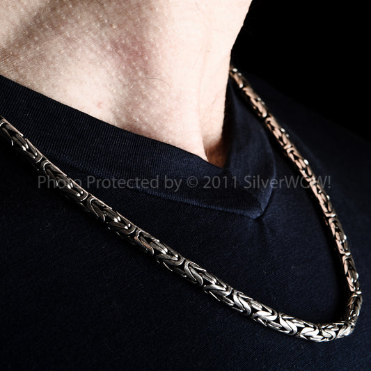 Byzantine Bali Necklace - 4mm Wide - SilverWow™