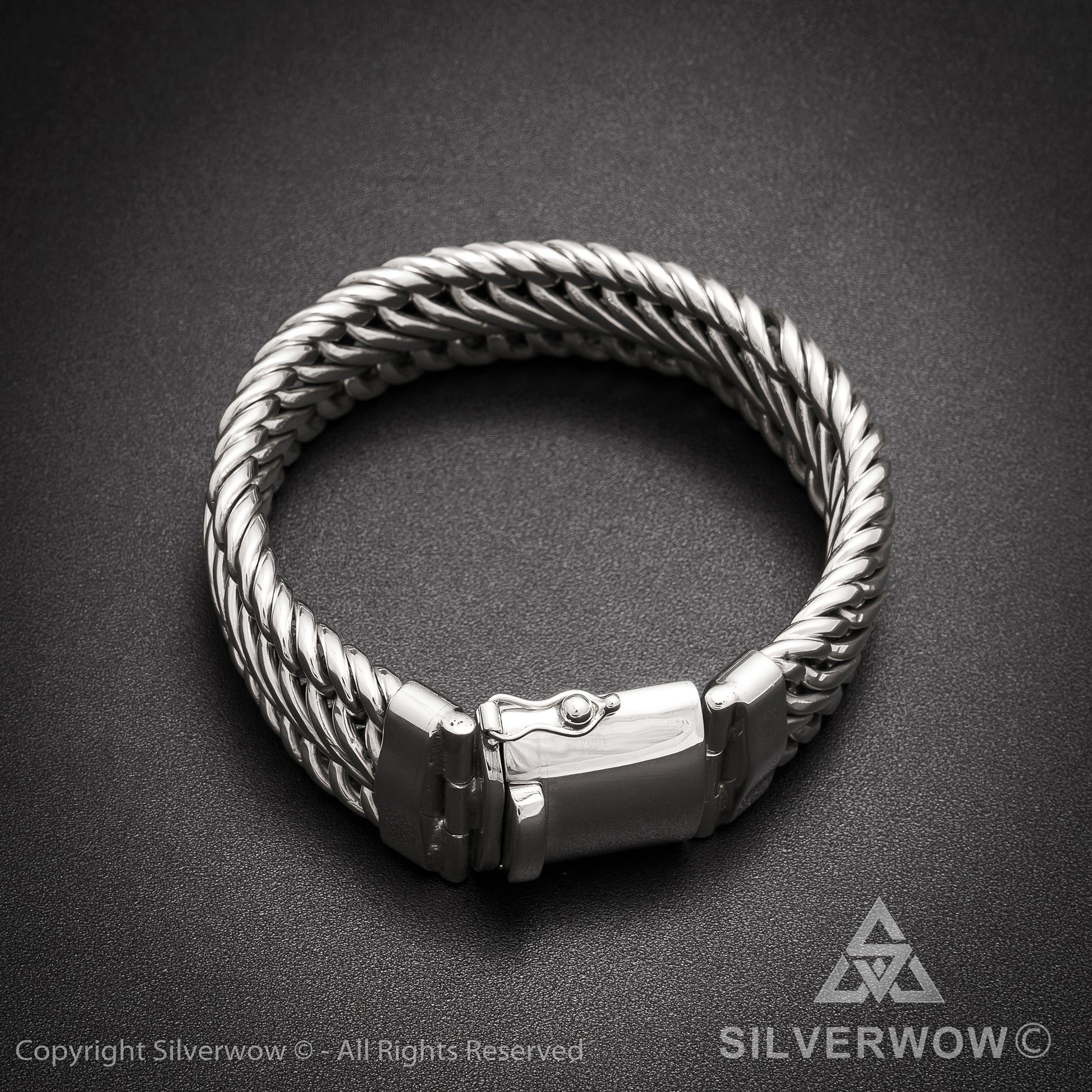 Bratan, 20mm Woven Bracelet - SilverWow™